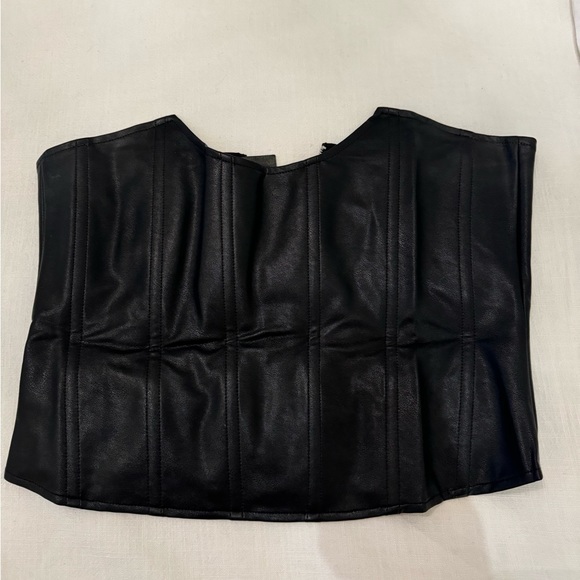 MIAOU BLACK LEATHER CORSET - Picture 2 of 8